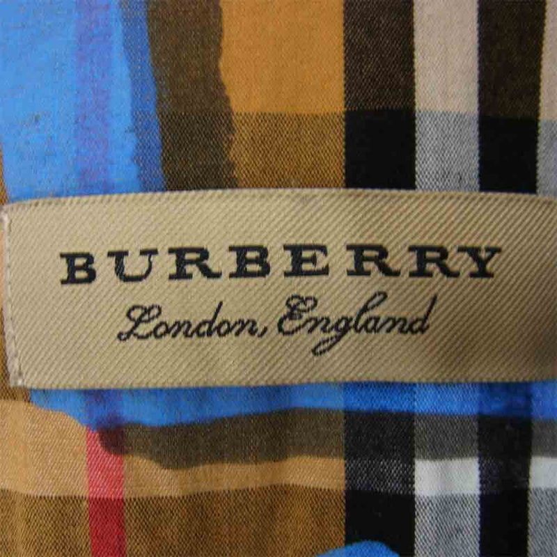 BURBERRY LONDON バーバリー ロンドン Graffiti Print Vintage Check Shirt グラフィティ チェック シャツ ブラウン系 M【中古】