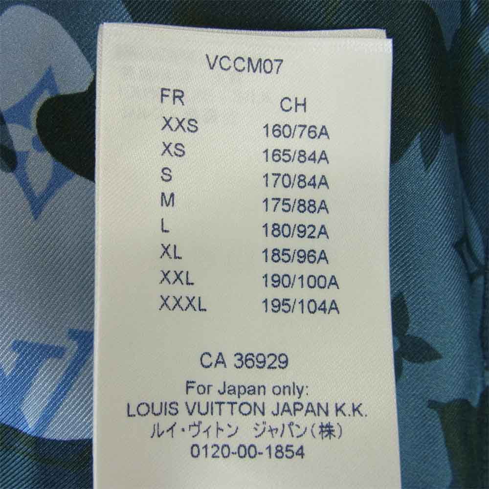 LOUIS VUITTON ルイ・ヴィトン 20AW 1A7XVG カモレギュラーシルクシャツ マルチカラー系 M【美品】【中古】