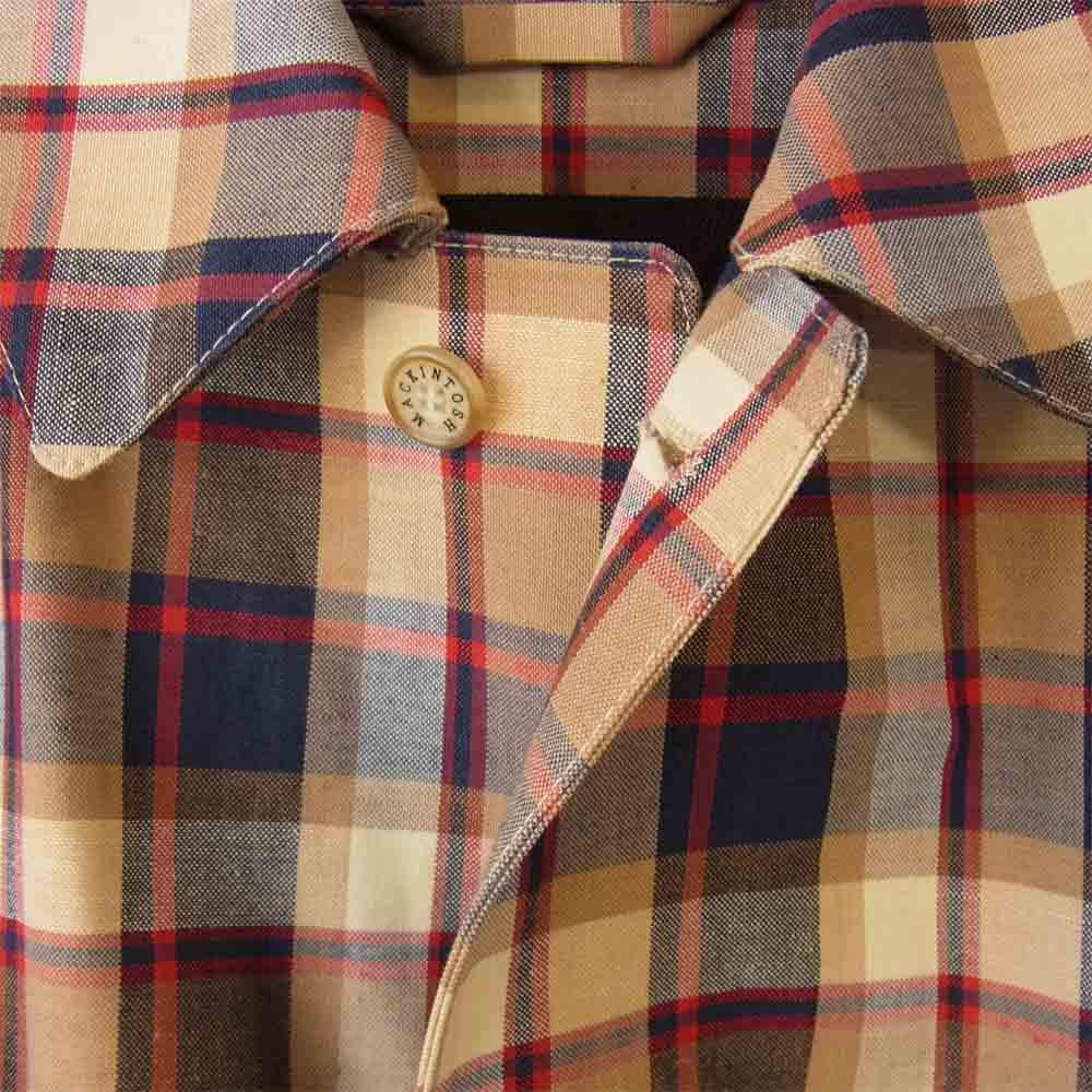 Mackintosh マッキントッシュ FOX BROTHERS ファインクロス ゴム引き コート マルチカラー系 38【美品】【中古】
