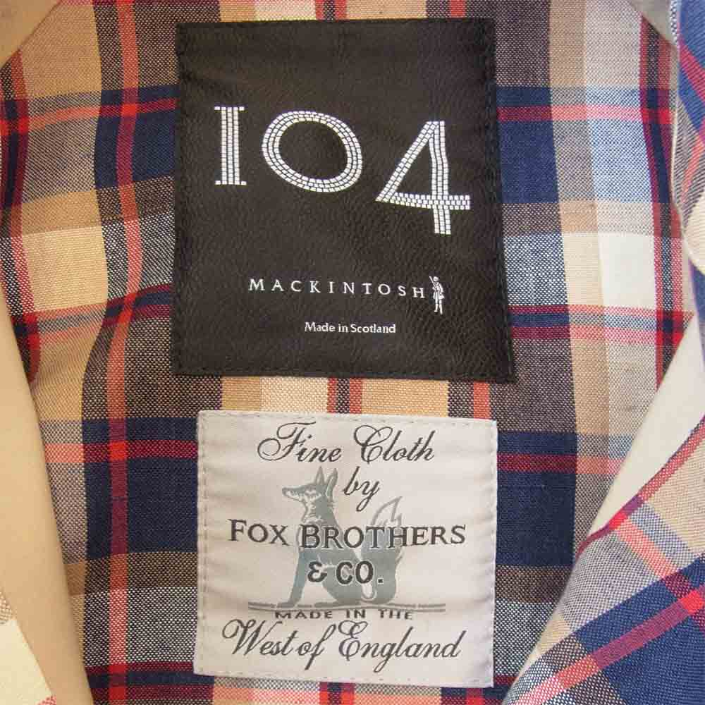 Mackintosh マッキントッシュ FOX BROTHERS ファインクロス ゴム引き コート マルチカラー系 38【美品】【中古】