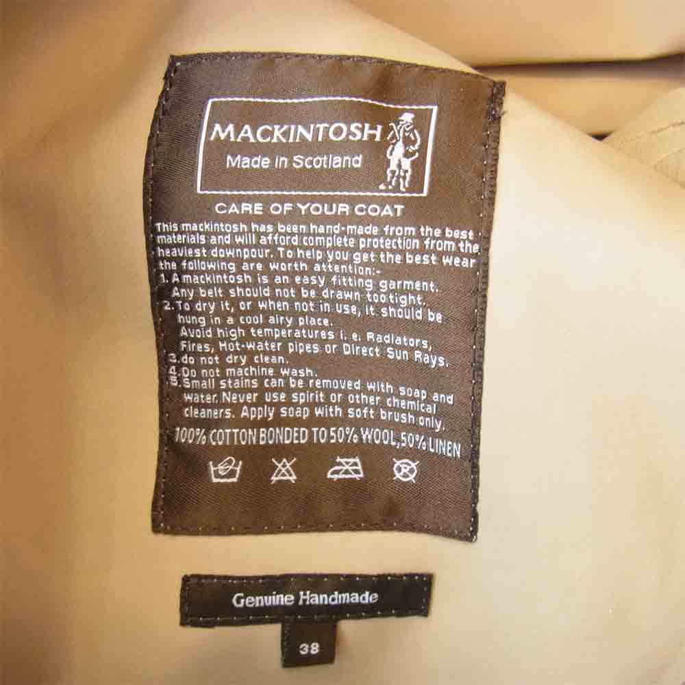 Mackintosh マッキントッシュ FOX BROTHERS ファインクロス ゴム引き コート マルチカラー系 38【美品】【中古】