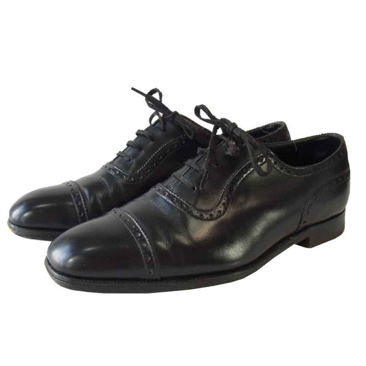 EDWARD GREEN エドワードグリーン Canterbury カンタベリー 888ラスト メダリオン ウィングチップ ブラック系【中古】