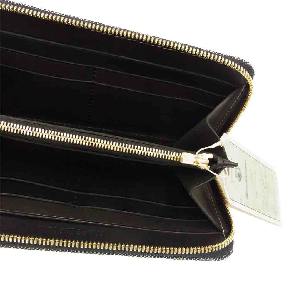 Anachronorm アナクロノーム ANBB-022 BRASSBOUND LARGE WALLET レザー×キャンバス ラウンドジップ ウォレット ブラック系 グレー系【新古品】【未使用】【中古】