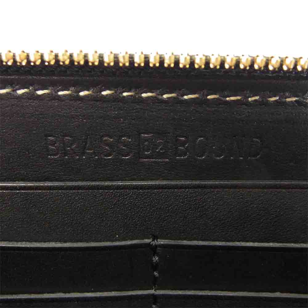 Anachronorm アナクロノーム ANBB-022 BRASSBOUND LARGE WALLET レザー×キャンバス ラウンドジップ ウォレット ブラック系 グレー系【新古品】【未使用】【中古】