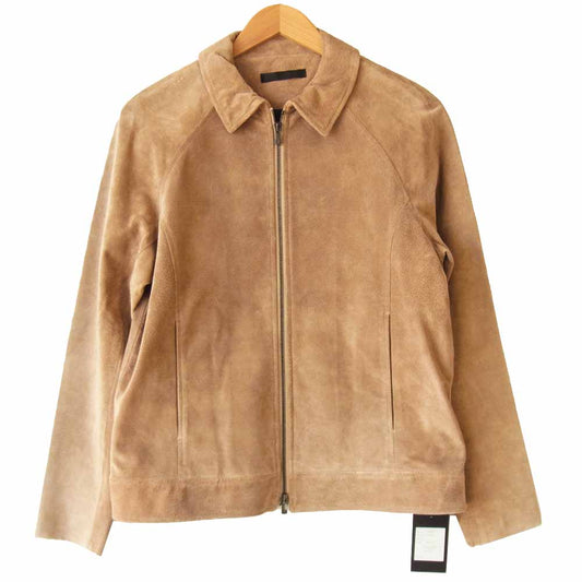 ユハ 18SS 10070202 SOFT PIG SUEDE JACKET ソフトピッグスエード レザー ジャケット  ライトブラウン系 1【新古品】【未使用】【中古】
