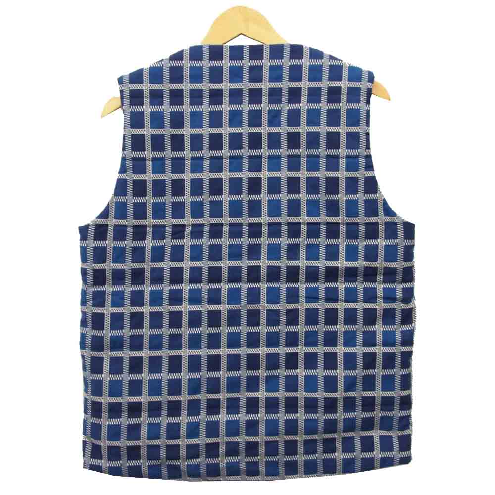 クオン 1902-VT01 YOSHINO PLAID VEST 吉野格子 ベスト ブルー系 M【新古品】【未使用】【中古】