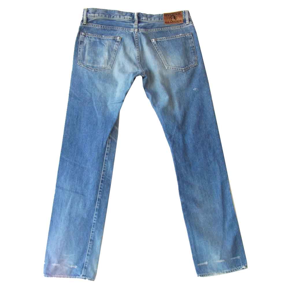 HYSTERIC GLAMOUR ヒステリックグラマー ダメージ スタッズ デニム パンツ インディゴブルー系 32【中古】