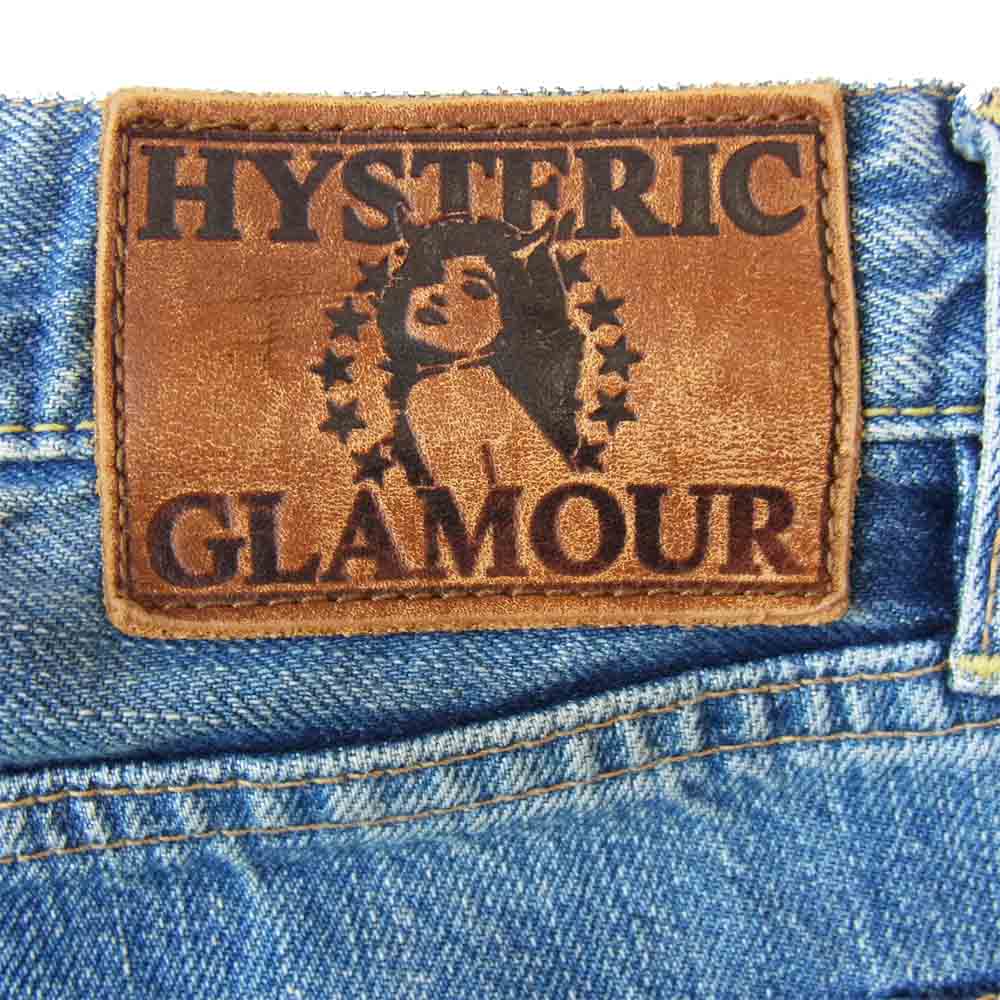 HYSTERIC GLAMOUR ヒステリックグラマー ダメージ スタッズ デニム パンツ インディゴブルー系 32【中古】