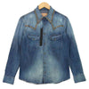 バックラッシュ 1075-06 スタッズ ヴィンテージ加工 ウエスタン デニム ボタン シャツ インディゴブルー系 L【美品】【中古】