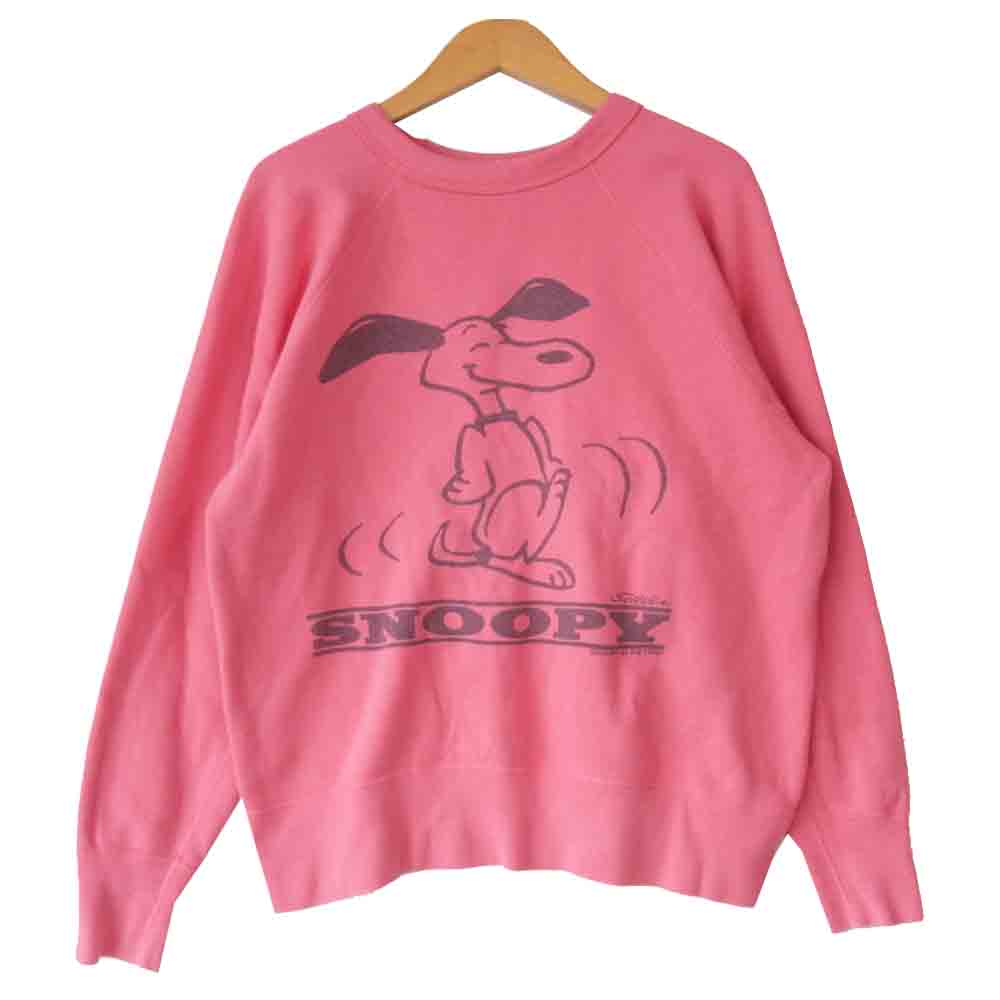 WAREHOUSE ウエアハウス 70s 復刻 SNOOPY スヌーピー プリント スウェット ピンク系 S【中古】