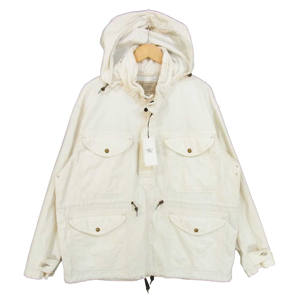 RRL ダブルアールエル 国内正規品 ポップオーバー フィールド ジャケット ハーフ ジップ オフホワイト系 L【新古品】【未使用】【中古】