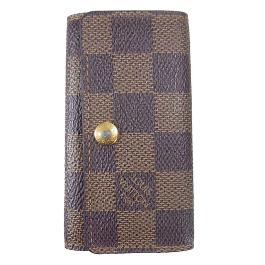 LOUIS VUITTON ルイ・ヴィトン N62631 ダミエ ミュルティクレ 4連 キーケース ブラウン系【中古】