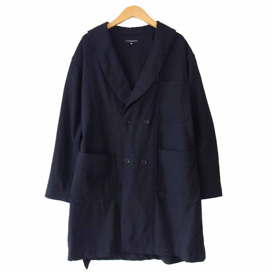 Engineered Garments エンジニアードガーメンツ USA製 ショールカラー ガウン コート ネイビー系 XS【中古】