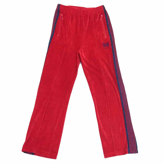 Needles ニードルス トラック パンツ ベロア レッド系 XS【中古】