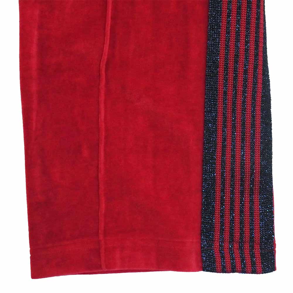 Needles ニードルス トラック パンツ ベロア レッド系 XS【中古