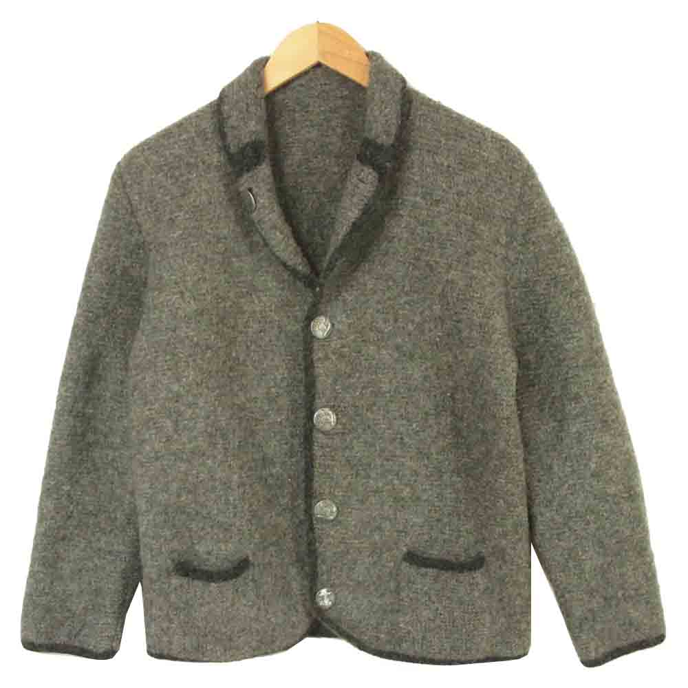 ホッファー 圧縮ウール メタルボタン チロリアン ジャケット オーストリア製 グレー系【中古】