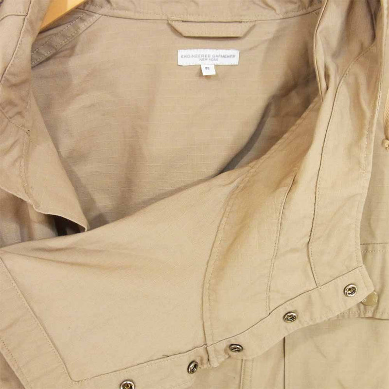 Engineered Garments エンジニアードガーメンツ Sonor Shirt Jacket ソナー シャツ ジャケット コットンリップストップ パーカー ベージュ系 S【美品】【中古】
