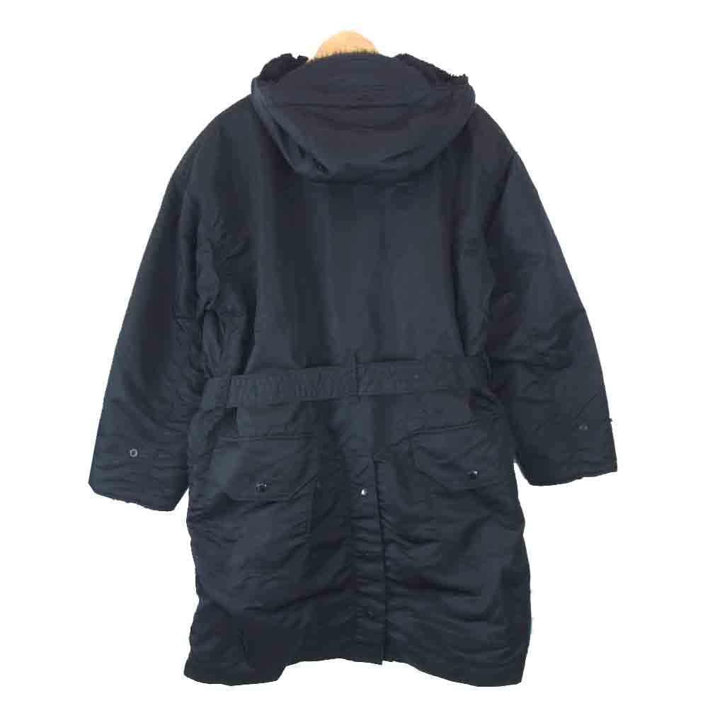 Engineered Garments エンジニアードガーメンツ Coastline Parka コーストライン パーカ フライトサテンナイロン 裏ボア コート ブラック系 XS【中古】