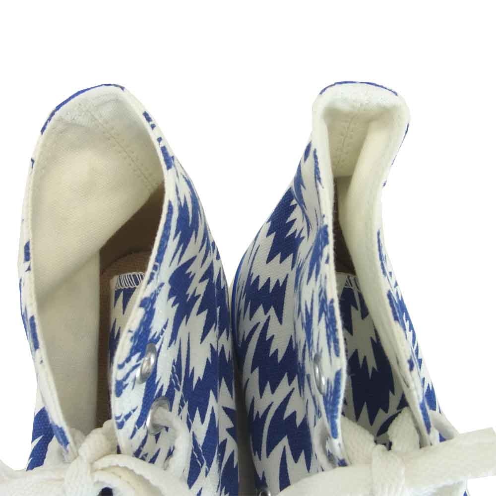 ELEY KISHIMOTO イーリーキシモト 総柄 ハイカット スニーカー ホワイト系 ブルー系 27cm【美品】【中古】