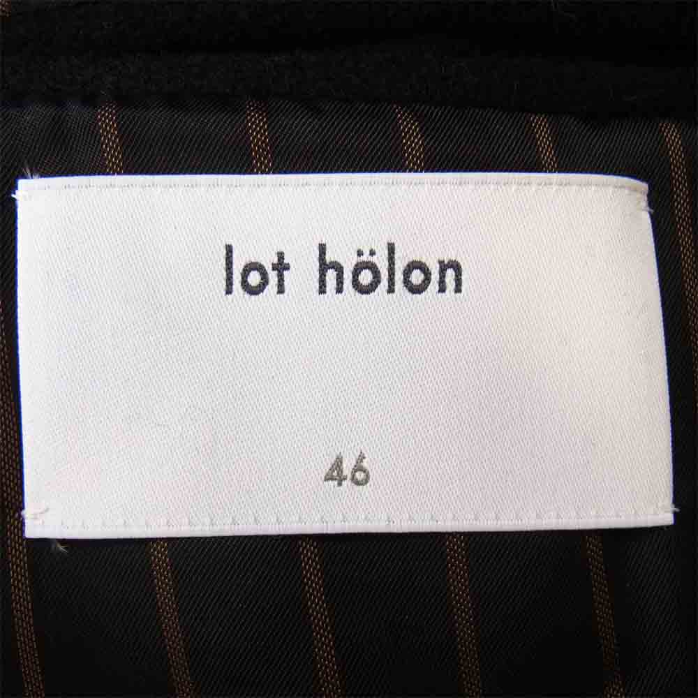 ロットホロン ウール コート フード 取り外し可 ブラック系 46【中古】