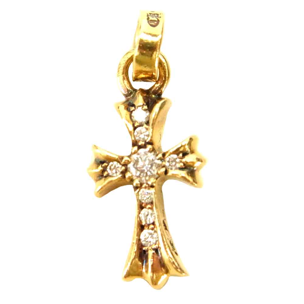 CHROME HEARTS クロムハーツ（原本無） 22K ベイビー ファット チャーム ダイヤ ペンダント ゴールド系【中古】