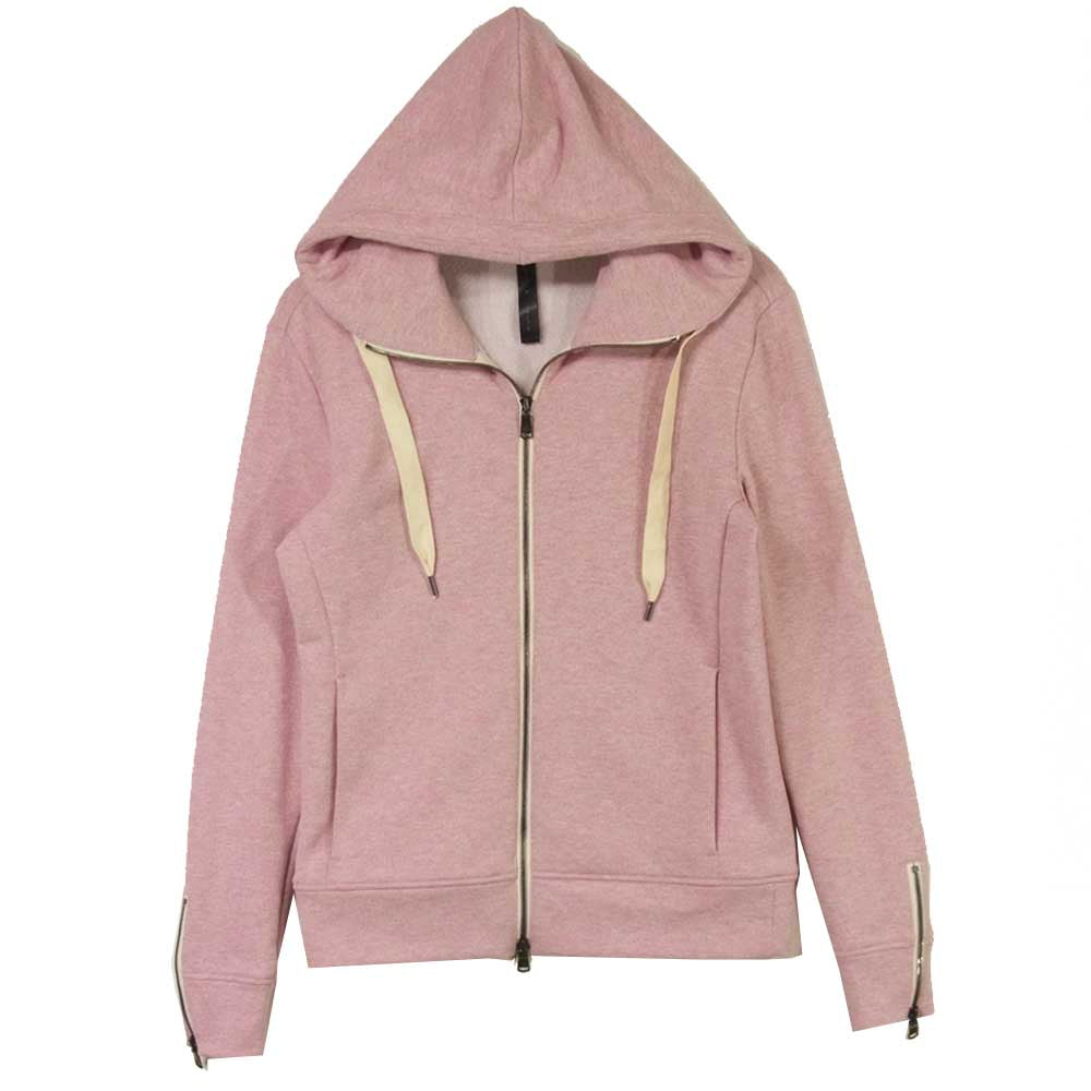 wjk ダブルジェイケイ ポリエステル ジャージー ジップ パーカー 日本製 ピンク系 M【美品】【中古】