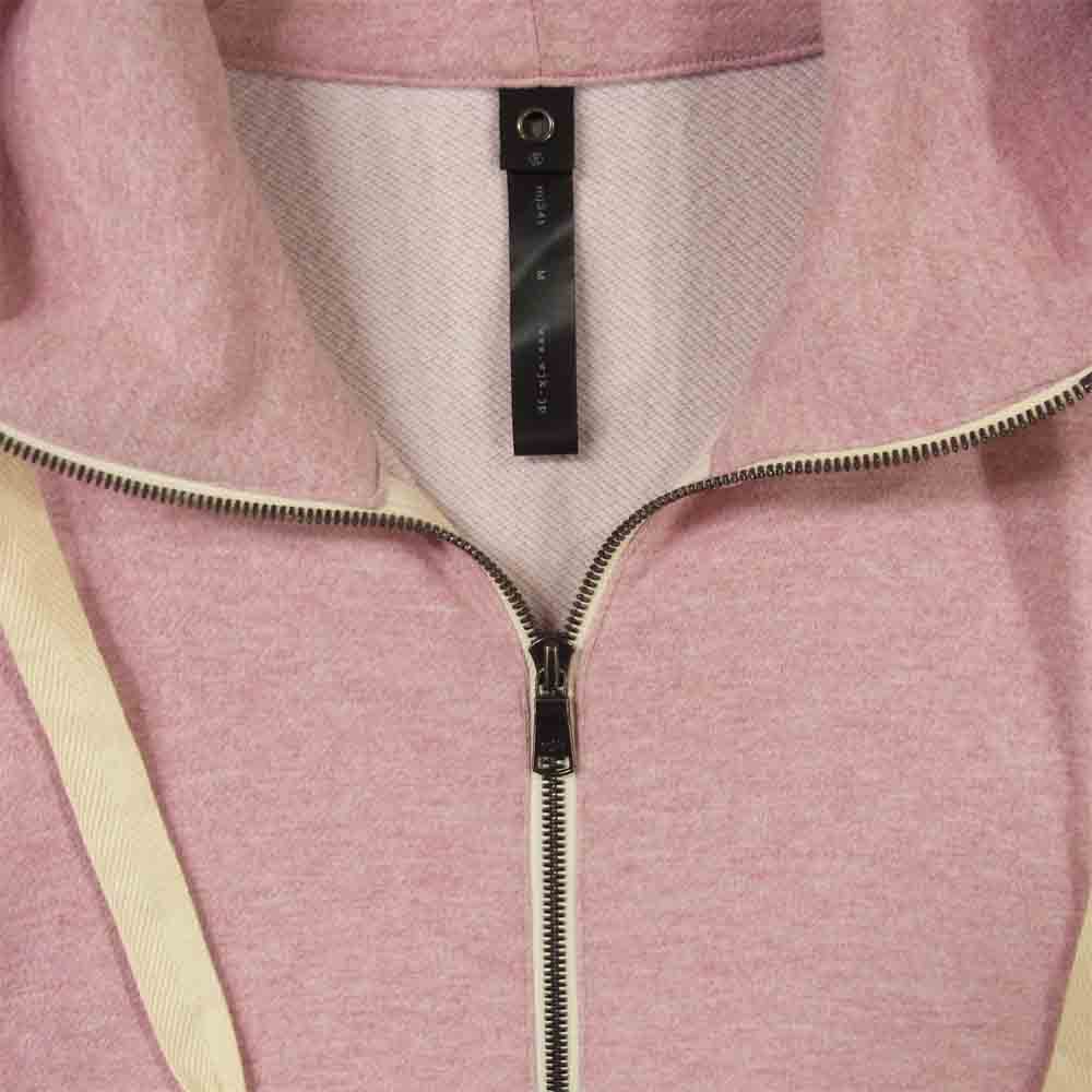 wjk ダブルジェイケイ ポリエステル ジャージー ジップ パーカー 日本製 ピンク系 M【美品】【中古】