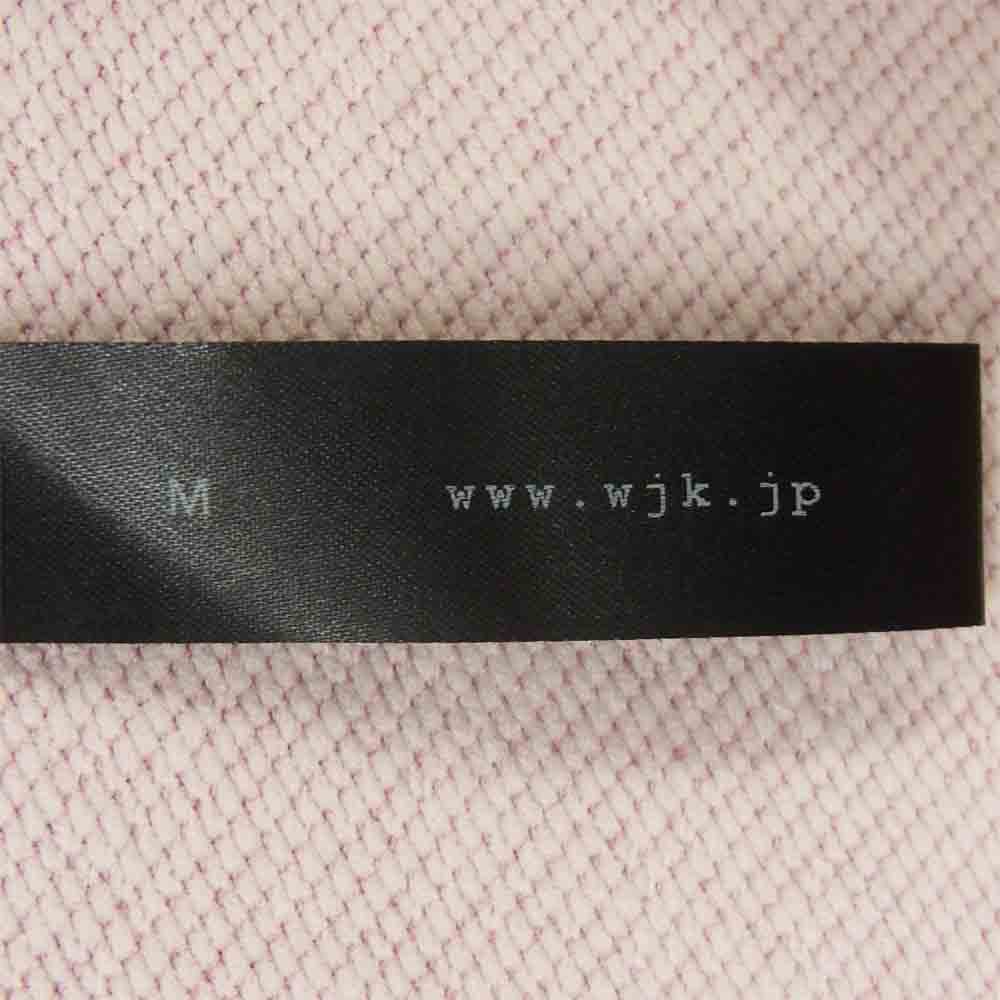 wjk ダブルジェイケイ ポリエステル ジャージー ジップ パーカー 日本製 ピンク系 M【美品】【中古】