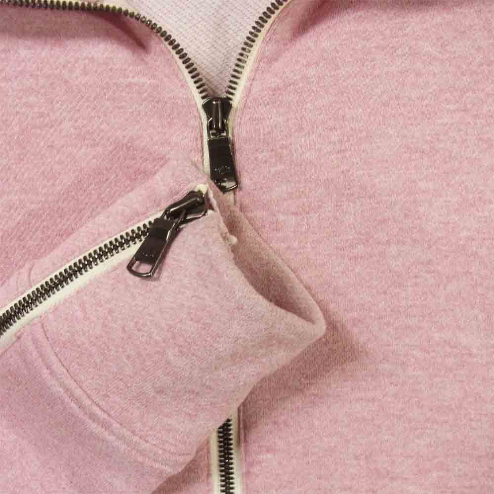 wjk ダブルジェイケイ ポリエステル ジャージー ジップ パーカー 日本製 ピンク系 M【美品】【中古】
