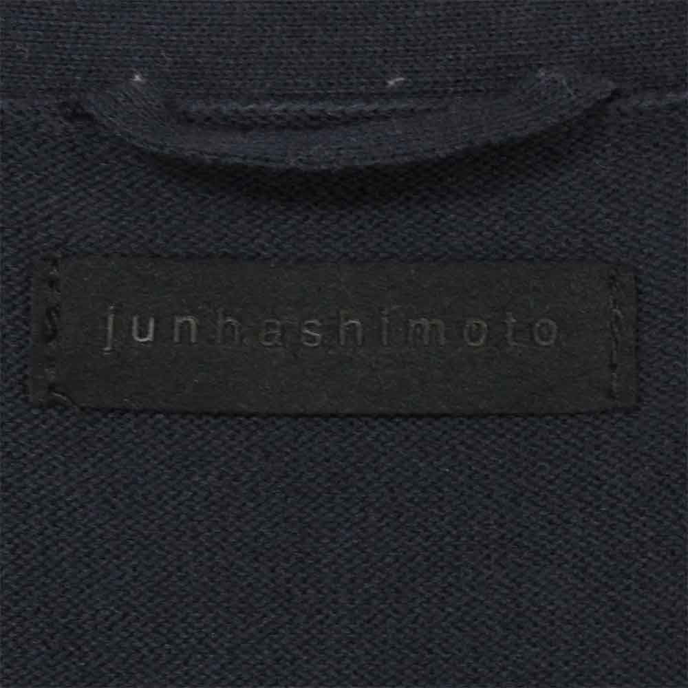 junhashimoto ジュンハシモト KNT019 1091510019 COMBINATION KNIT C/D コンバット ニット ナイロン 切り返し カーディガン ダークネイビー系 3【美品】【中古】