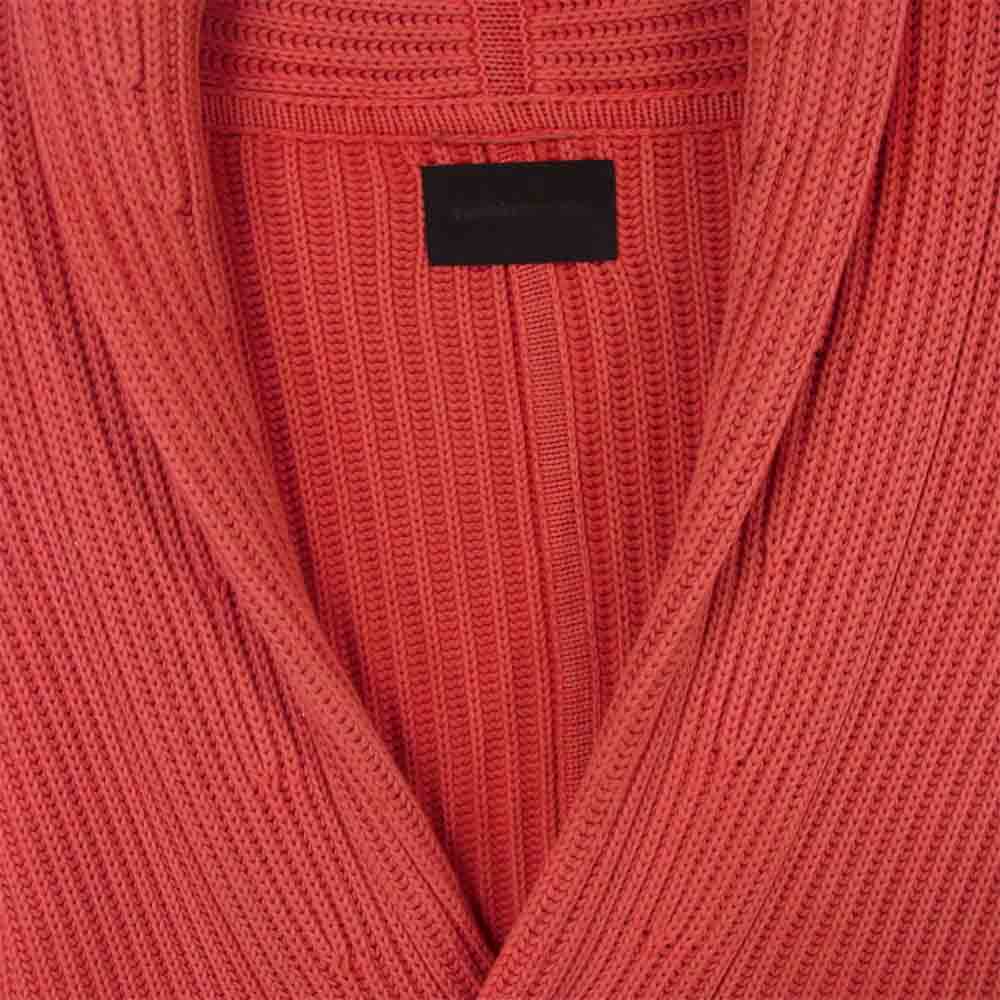 junhashimoto ジュンハシモト KNT006K06 SANDBLAST SHAWL COLLAR CARDIGAN サンドブラスト ショール カラー カーディガン ピンク系 3【美品】【中古】