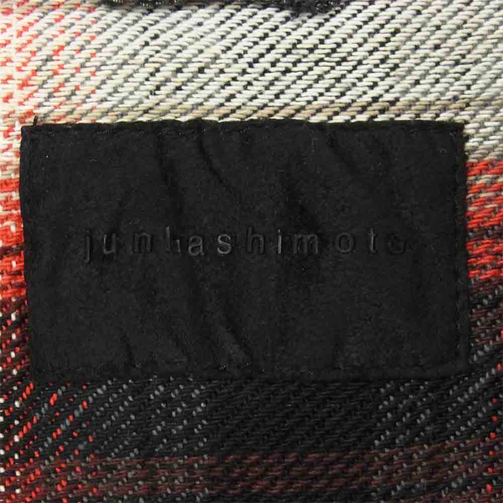 junhashimoto ジュンハシモト SHT014OHE05 HOOK SHIRTS original nel シワ加工 フック オリジナル ネル チェック 長袖 シャツ レッド系 3【中古】