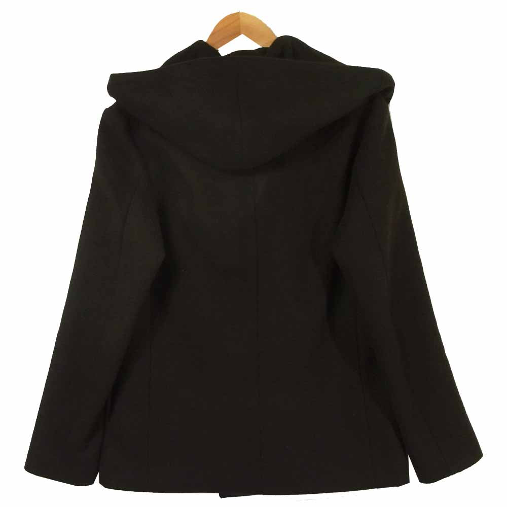 junhashimoto ジュンハシモト 1011922022 SHORT WRAP COAT ウール ショート ラップ コート ブラック系 3【美品】【中古】