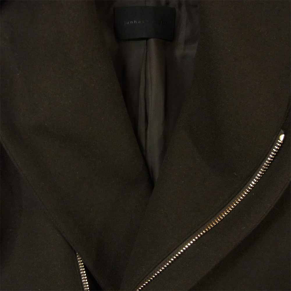 junhashimoto ジュンハシモト 1011922022 SHORT WRAP COAT ウール ショート ラップ コート ブラック系 3【美品】【中古】