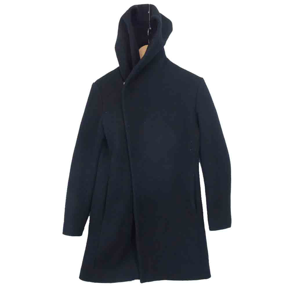 junhashimoto ジュンハシモト 18AW 1011820004 WRAP COAT ウール ラップ コート ブラック系 3【美品】【中古】