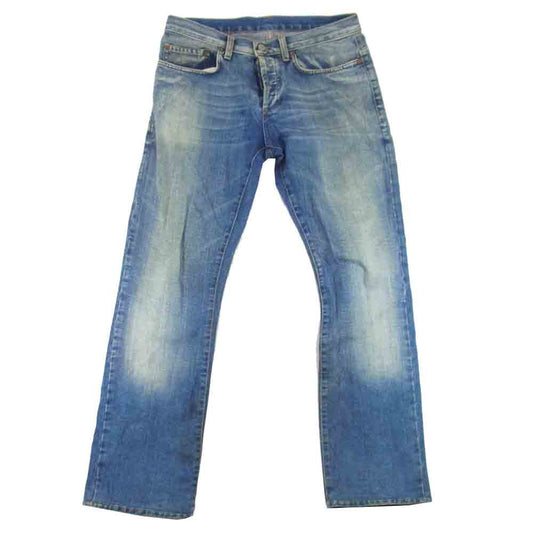 GUCCI グッチ 161394-Z1915 国内正規品 USED加工 ボタンフライ デニム パンツ インディゴブルー系 44【中古】