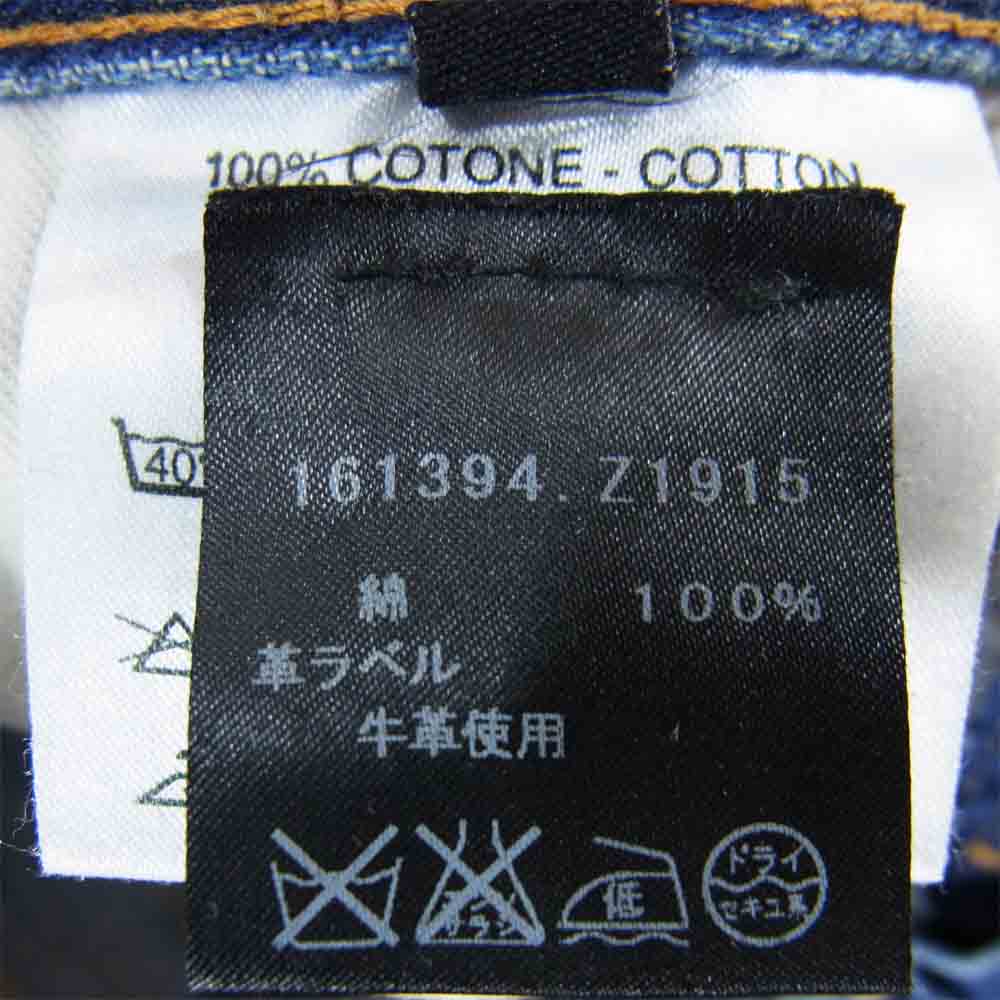 GUCCI グッチ 161394-Z1915 国内正規品 USED加工 ボタンフライ デニム パンツ インディゴブルー系 44【中古】