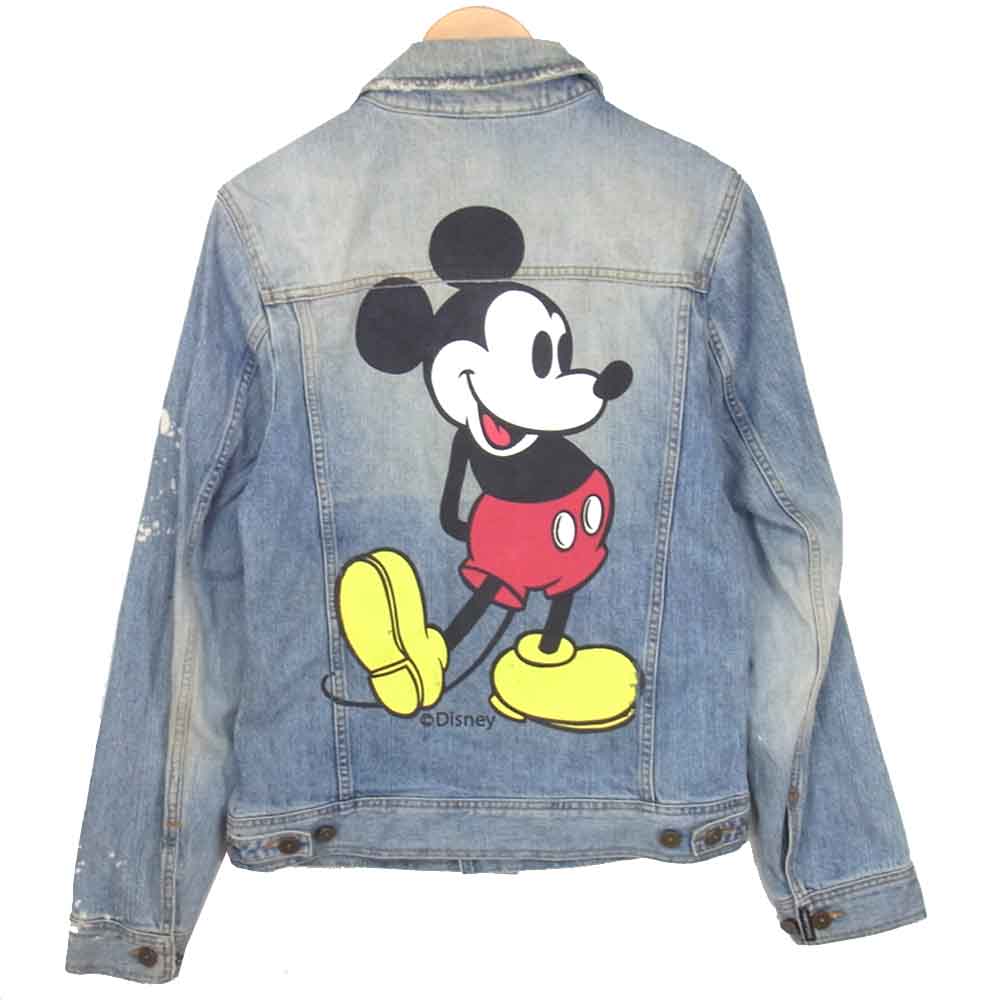 DOLCE&GABBANA ドルチェアンドガッバーナ 05SS ZDS06 806S USED加工 ミッキーマウス プリント デニム ジャケット インディゴブルー系 48【中古】