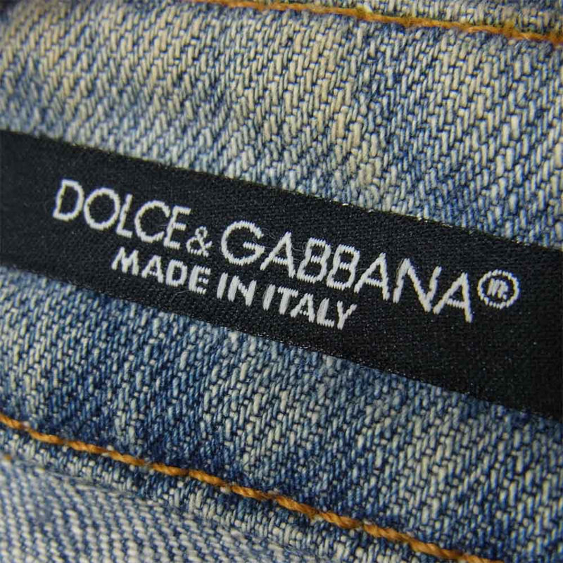 DOLCE&GABBANA ドルチェアンドガッバーナ 05SS ZDS06 806S USED加工 ミッキーマウス プリント デニム ジャケット  インディゴブルー系 48【中古】