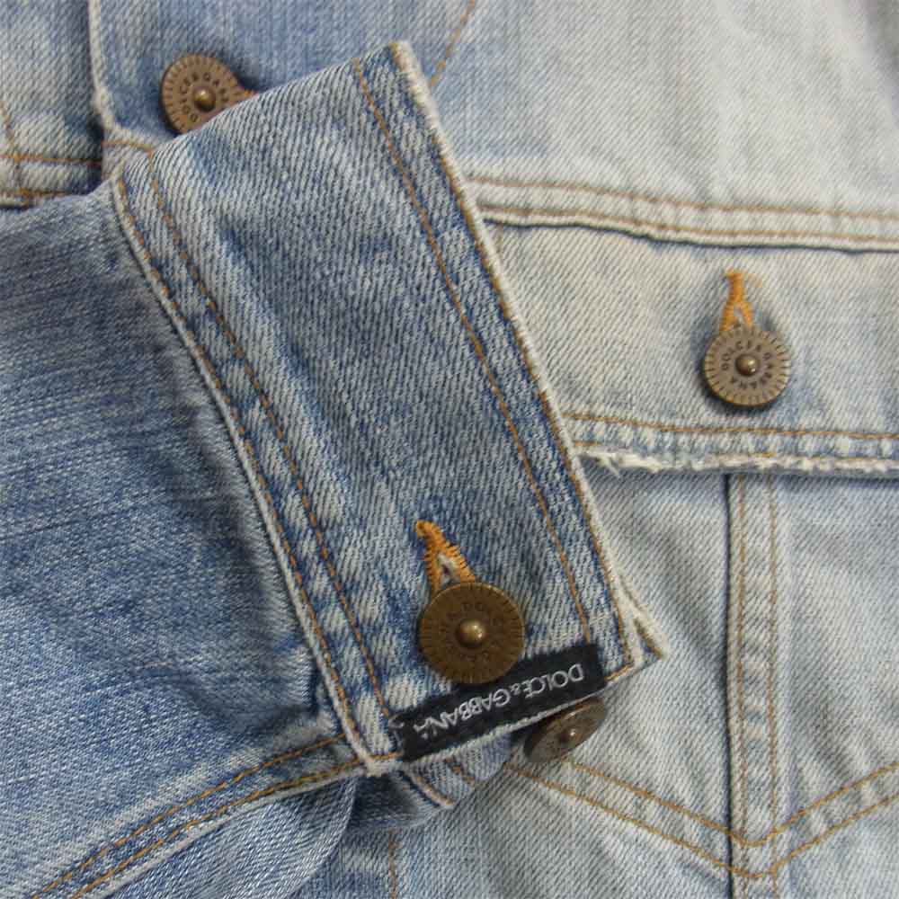 DOLCE&GABBANA ドルチェアンドガッバーナ 05SS ZDS06 806S USED加工 ミッキーマウス プリント デニム ジャケット インディゴブルー系 48【中古】