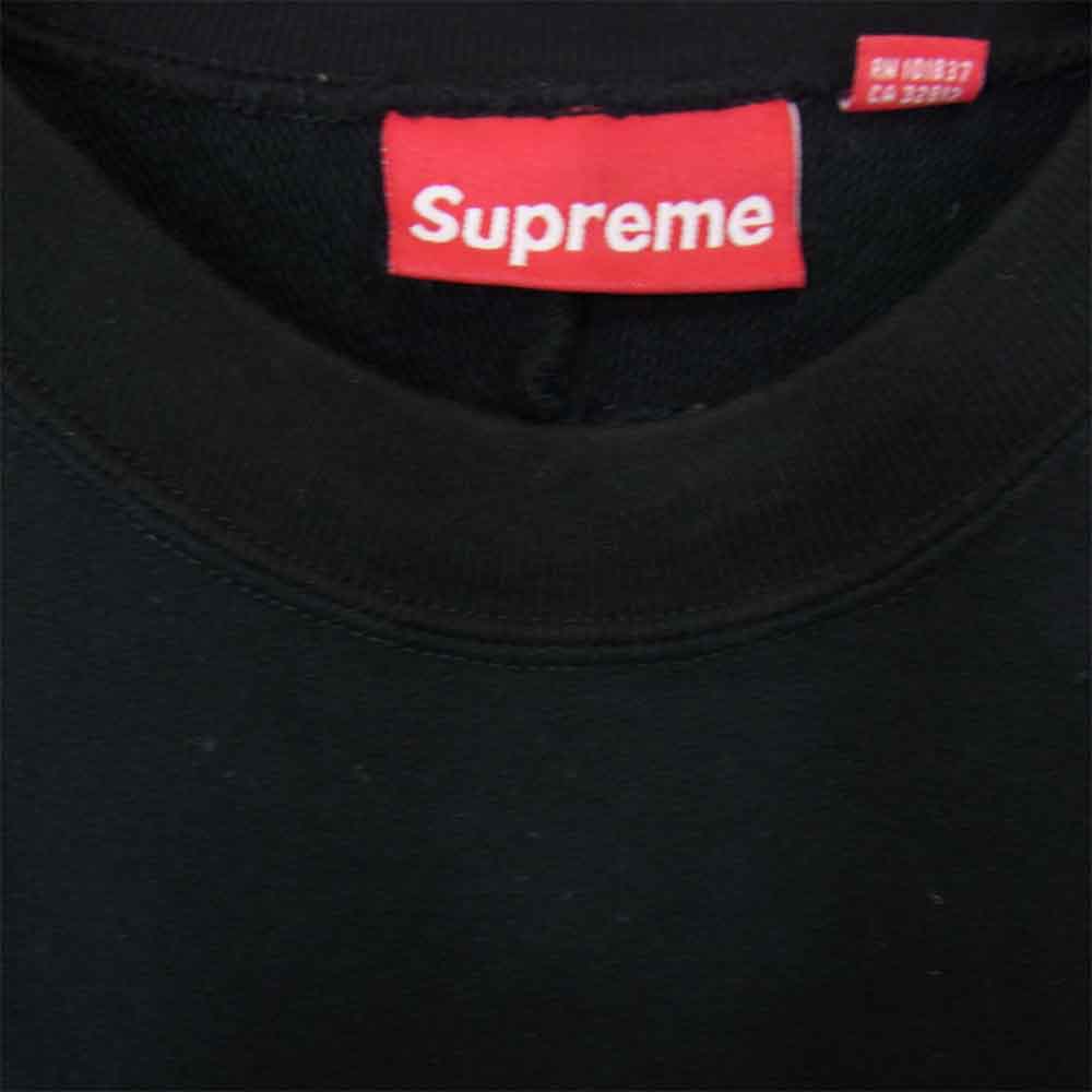 Supreme シュプリーム Panel Crewneck パネル クルーネック ロゴ スウェット トレーナー ブラック系 M【中古】