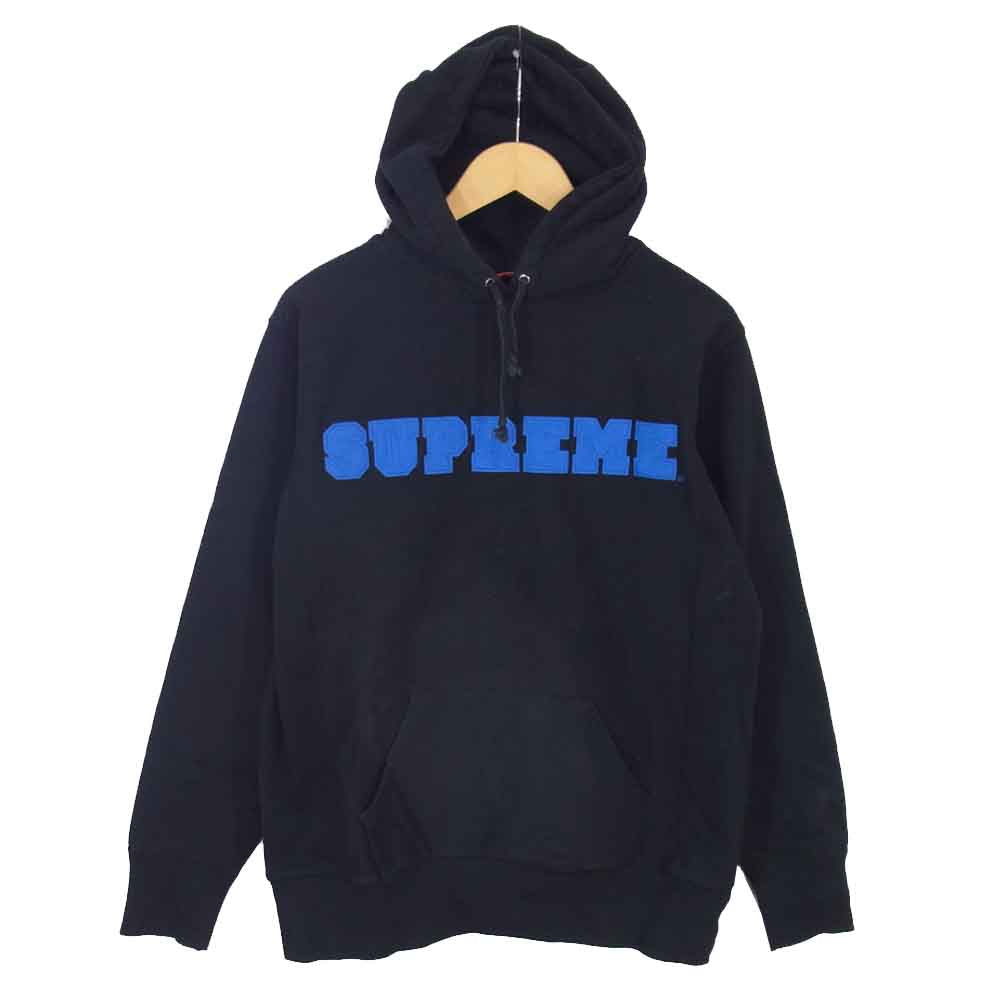 Supreme シュプリーム Collegiate Logo Hooded Sweatshirt カレッジロゴ フーデッド パーカー ブラック系 M【中古】