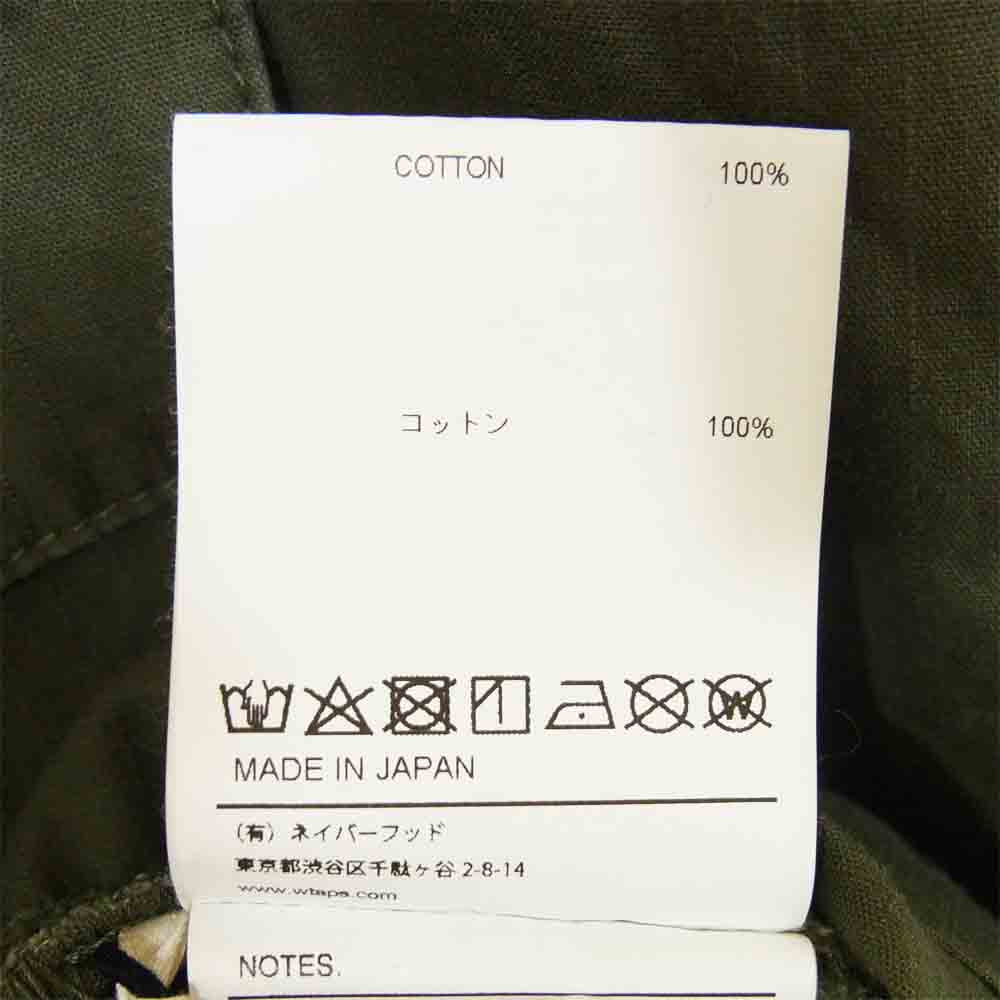 WTAPS ダブルタップス 20SS 201BRDT-SHM02 BUDS LS/SHIRT バッツ ミリタリーシャツ OLIVE DRAB L【新古品】【未使用】【中古】