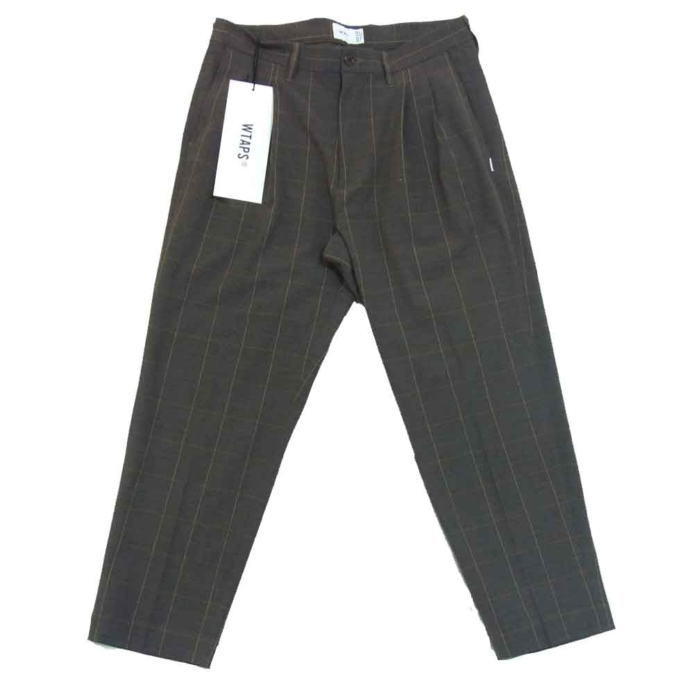 WTAPS ダブルタップス 20SS 201BRDT-PTM07 TUCK TROUSERS タック トラウザーズ パンツ ブラウン系 M【新古品】【未使用】【中古】