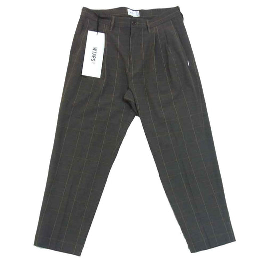 WTAPS ダブルタップス 20SS 201BRDT-PTM07 TUCK TROUSERS タック トラウザーズ パンツ ブラウン系 M【新古品】【未使用】【中古】