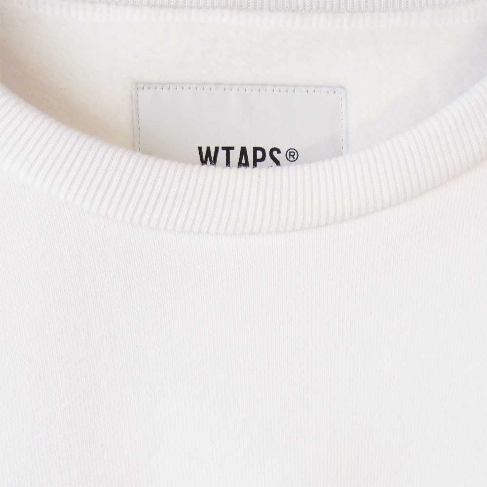 WTAPS ダブルタップス 20AW 202ATDT-CSM18 KATZ CREW NECK SWEATSHIRTS ロゴクルーネックスウェットシャツ ホワイト系 3【新古品】【未使用】【中古】