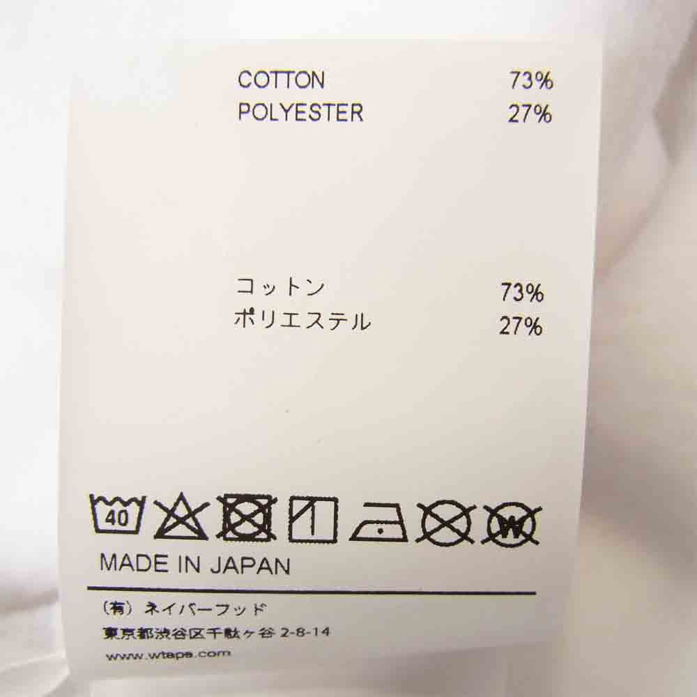 WTAPS ダブルタップス 20AW 202ATDT-CSM18 KATZ CREW NECK SWEATSHIRTS ロゴクルーネックスウェットシャツ ホワイト系 3【新古品】【未使用】【中古】