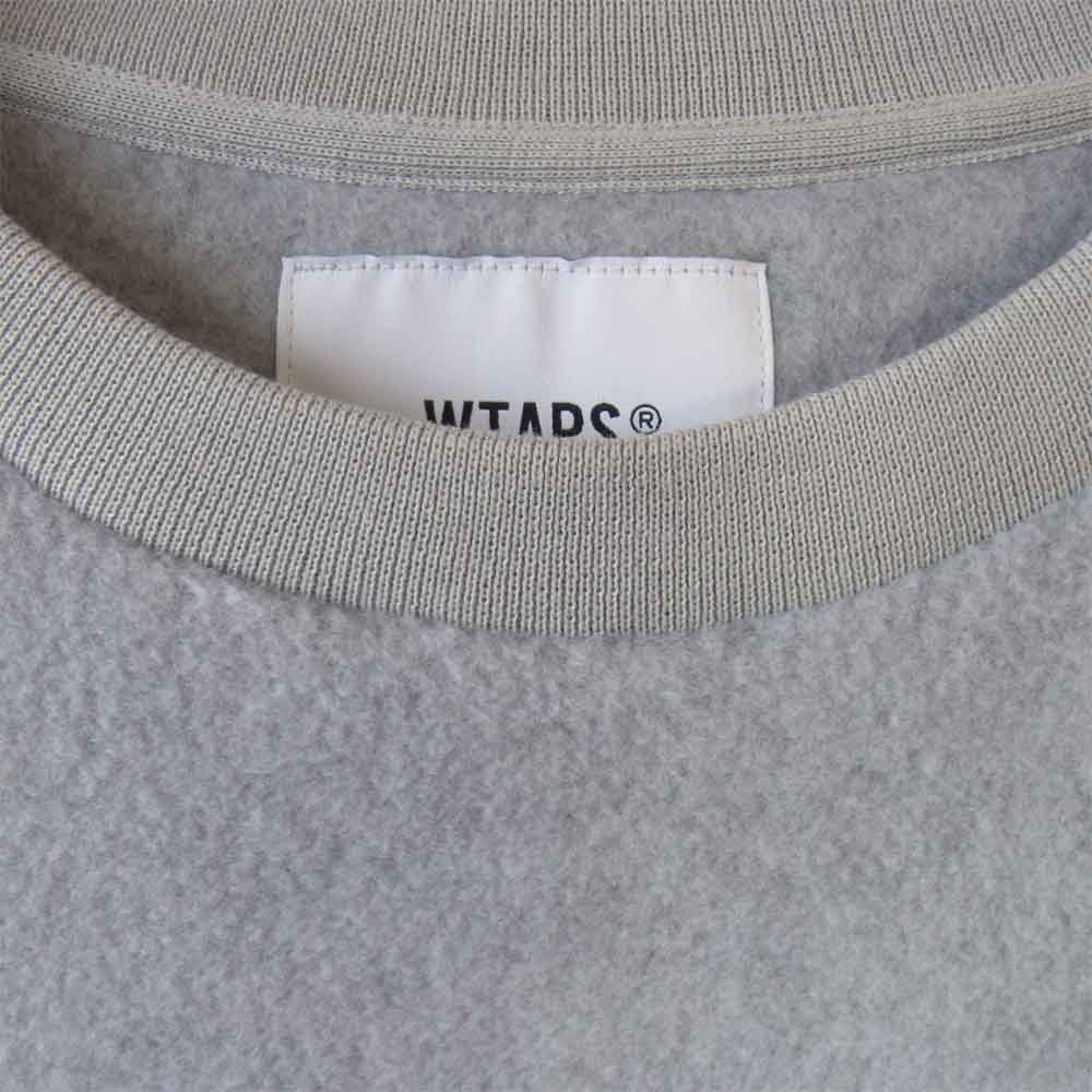 WTAPS ダブルタップス 19AW 192ATDT-CSM24 Downy 01 Crew Sweat ダウニー クルーネック スウェット グレー系 3【新古品】【未使用】【中古】