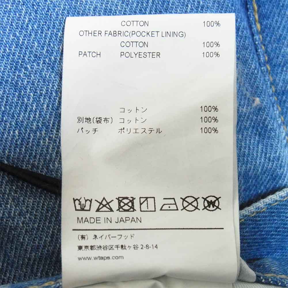WTAPS ダブルタップス 20AW 202WVDT-PTM06 BLUES BAGGY TROUSERS トラウザーズ インディゴブルー系 M【新古品】【未使用】【中古】