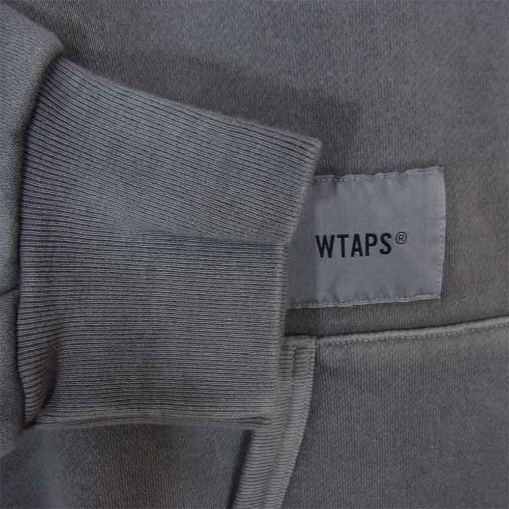 WTAPS ダブルタップス 19AW 192ATDT-CSM02S COLLEGE DESIGN HOODED SWEATSHIRT スウェット シャツ グレー系 L【新古品】【未使用】【中古】